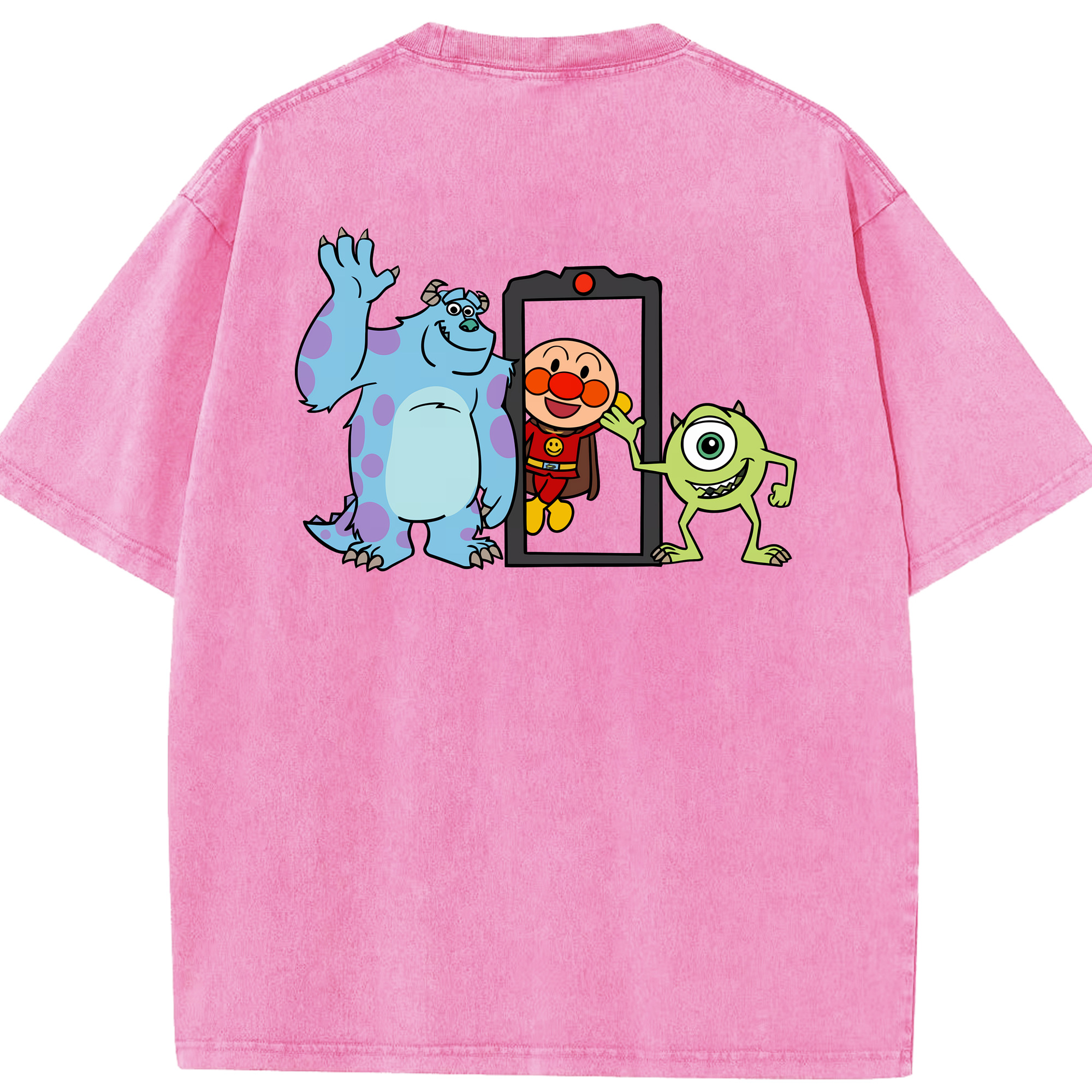 （画像用） アンパンマン Anpanman 綿100% ヴィンテージ風 半袖Tシャツ（背面プリント）